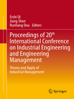 cover image of Proceedings of 20th International Conference on Industrial Engineering and Engineering Management
